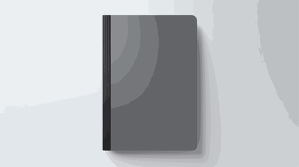 Hardcover book on grey background flat vector 