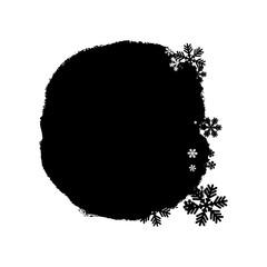 Creative winter mask. Basis abstract element universal use for design black and white