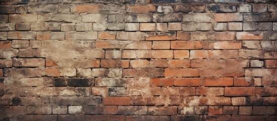 Grunge brick wall texture with vintage pattern.