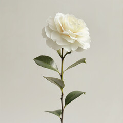 Obraz premium White camellia flower on a clean background