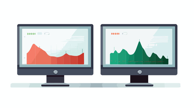 Monitor and display sing icon vector illustration.