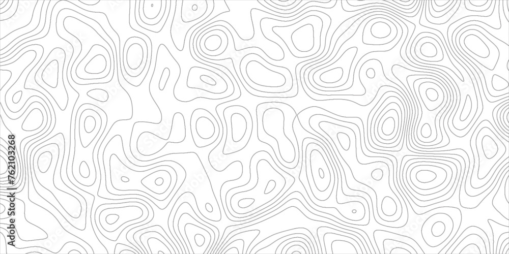 Fototapete Abstract black & white topography on old paper-textured canvas. cartographic Weave with seamless striped patterns and wavy lines. Geographic mountain terrain.The topo contour map with terrain.