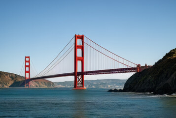 Fototapeta na wymiar Golden Gate Bridge in San Francisco, California, USA. Famous travel destination.