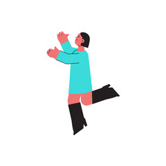 happy winter person pose winter