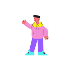 happy winter person pose winter