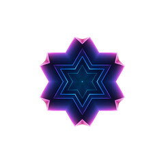 Obraz premium Unique and Unusual abstract Hexagonal dark Star Logo illustration with transparent background. 2D flat icon logo.