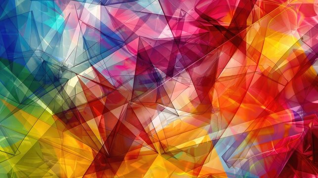 abstract background consisting of triangles,Abstract multicolored stained glass background. Photo for your design.