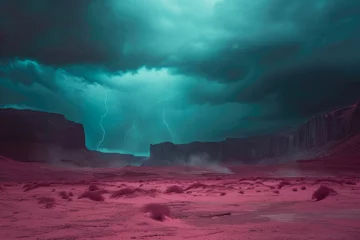 Gordijnen Spectacular Desert Storm Brewing © AIproduction