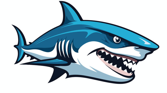 Shark Logo Template Stock Vectors flat vector