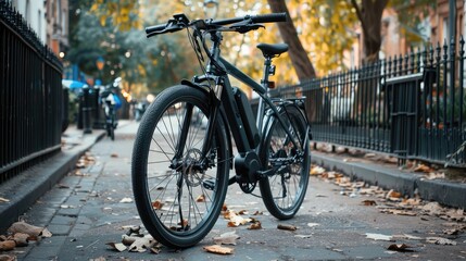 Obraz premium Electric Bikes in London As Part of The Sustainable Urban Mobility