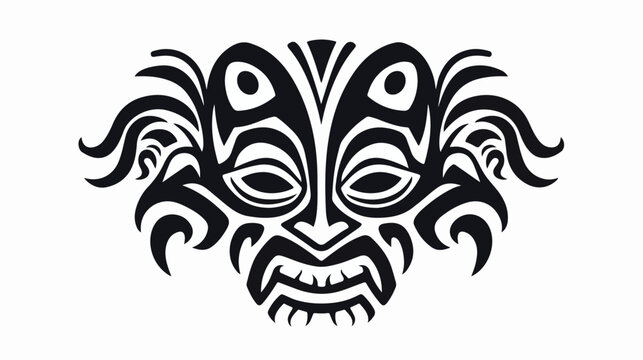 Tribal ethnic tattoo icon a vector illustration design 