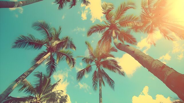  Palm trees background Free Photo
