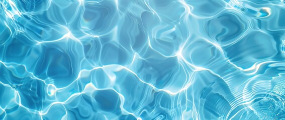 Fototapeta na wymiar Serene Aquamarine Ripples - The Essence of Purity Generative AI