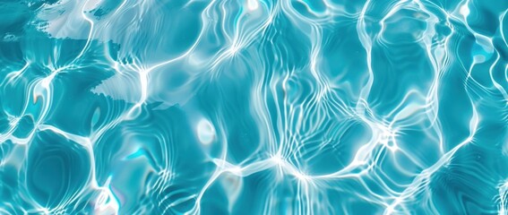 Serene Aquamarine Ripples - The Essence of Purity Generative AI - obrazy, fototapety, plakaty