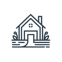 Simple and creative home logo 