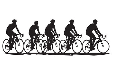 Obraz premium Cycling silhouette vector