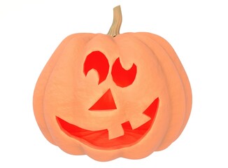 3d render of pumpkin. Pumpkin on a light background. 3D render.