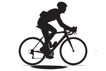 Cycling silhouette vector