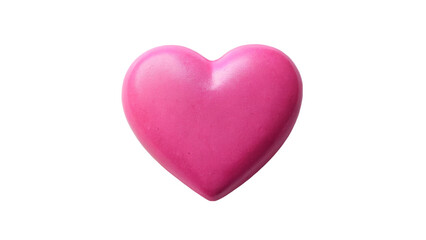 Glossy pink heart Icon. isolated on transparent background.