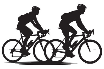 Cycling silhouette vector