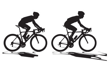 Obraz premium Cycling silhouette vector