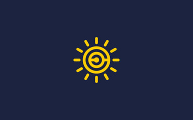 letter cc with sun logo icon design vector design template inspiration