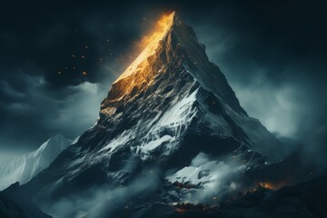 stunning landscapes with majestic peaks and breathtaking views