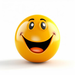 Fototapeta premium Happy and glossy yellow emojis