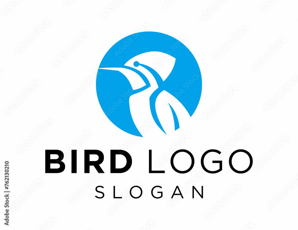 Poster logo design about bird on a white background. made using the coreldraw application.