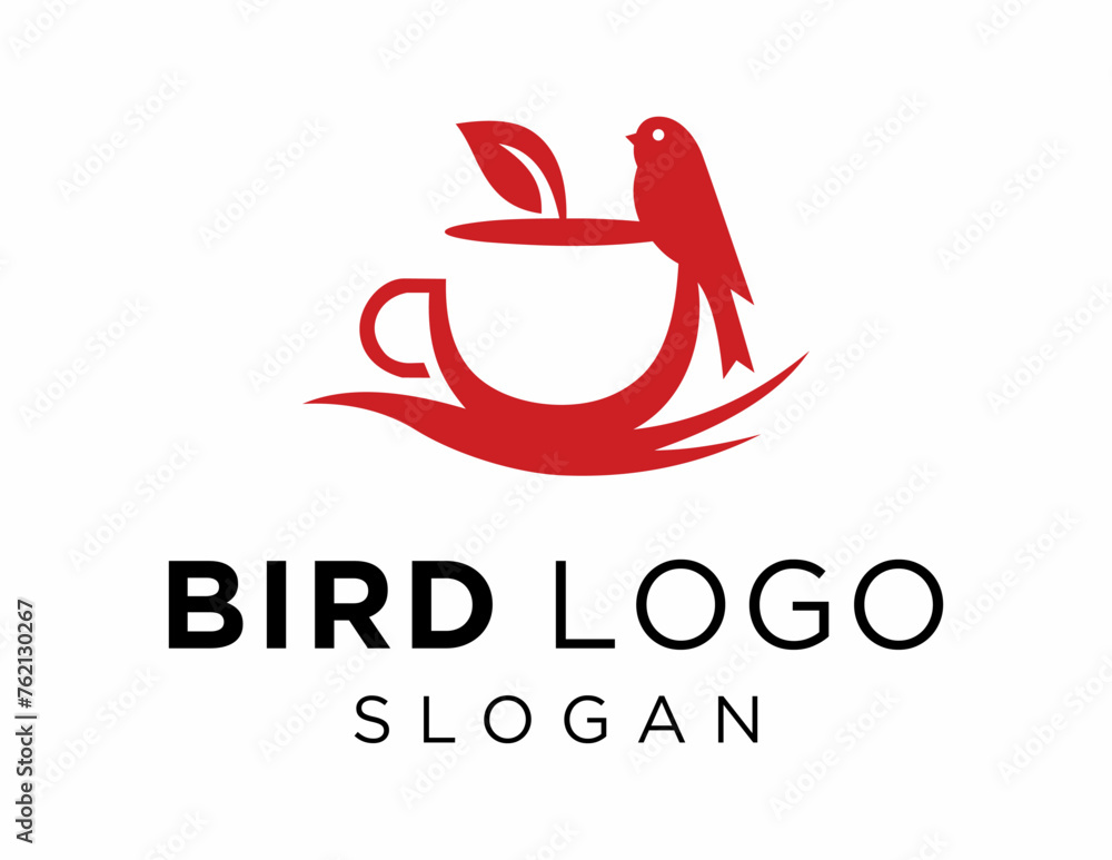 Poster logo design about bird on a white background. made using the coreldraw application.