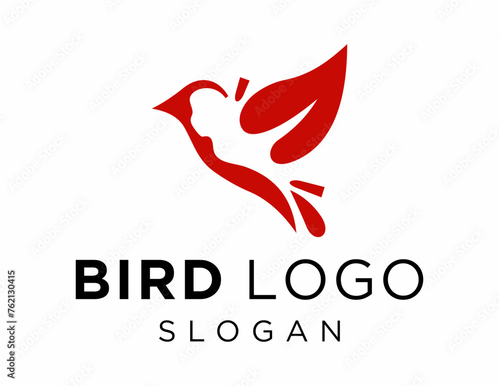 Poster logo design about bird on a white background. made using the coreldraw application.