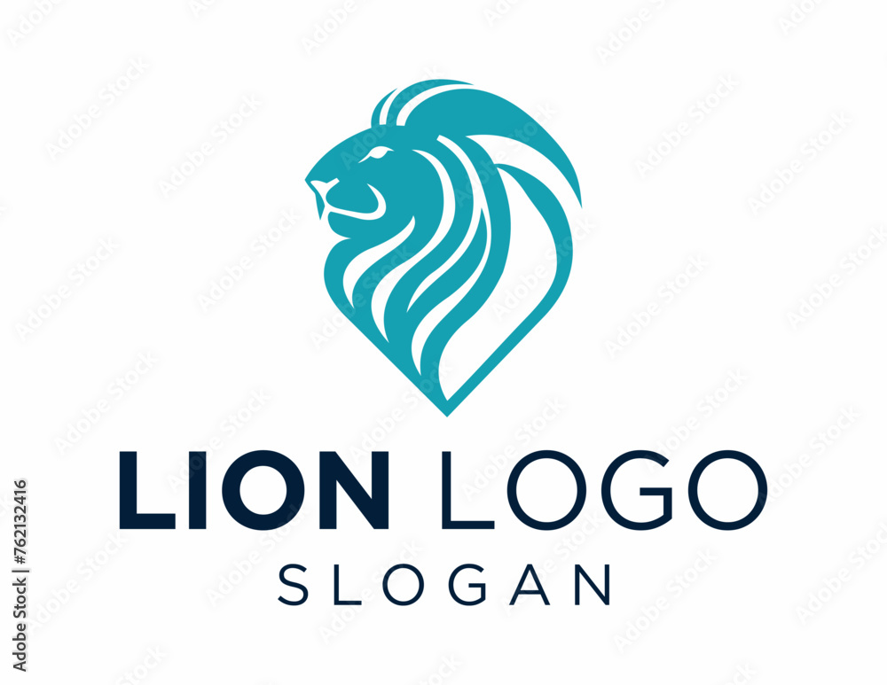 Poster logo design about lion on a white background. made using the coreldraw application.