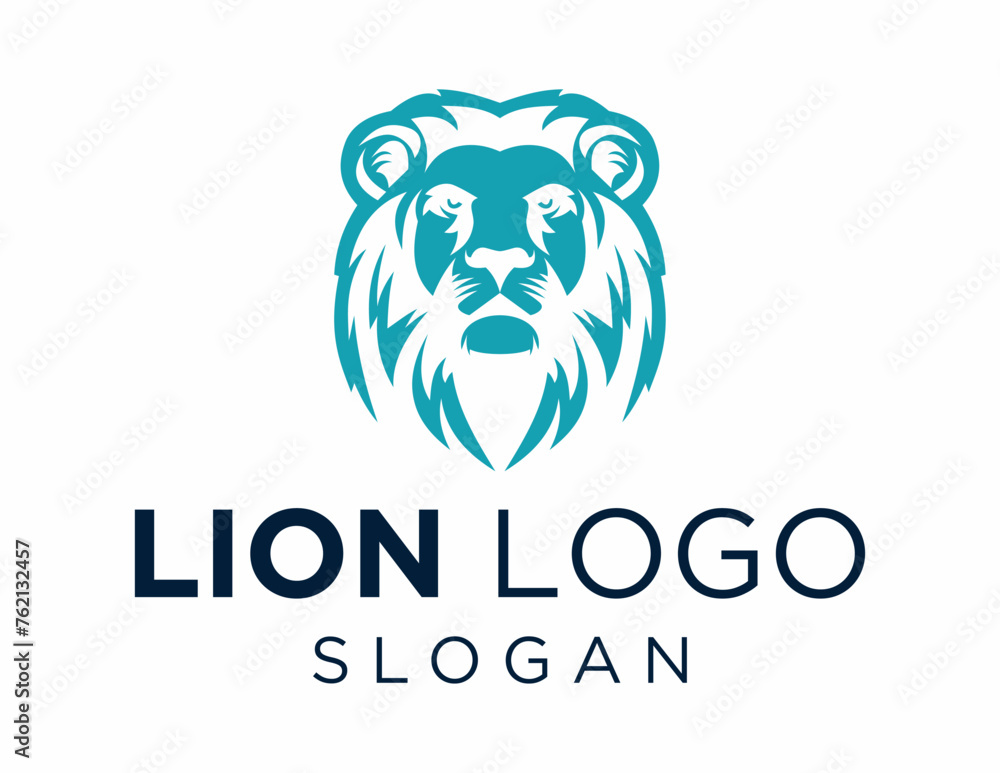 Poster logo design about lion on a white background. made using the coreldraw application.