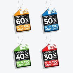 Illustration vector graphic of price tag design, perfect use for big sale promotion.
