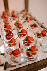 Luxury event - finger foods served on elegant plates