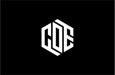 COE creative letter logo design vector icon illustration - obrazy, fototapety, plakaty