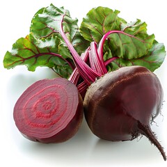 Beetroot Half On White Background, Illustrations Images