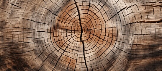 Fototapeta premium Texture of Cut Tree Trunk for Text and Background