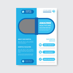 Dental and Corporate healthcare and medical flyer or poster design layout template