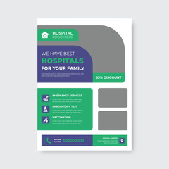 Dental and Corporate healthcare and medical flyer or poster design layout template