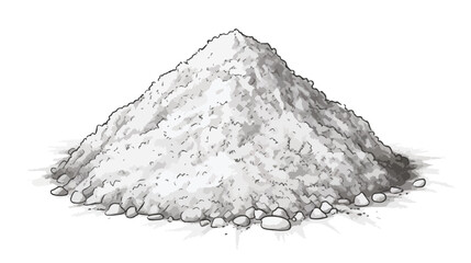 Heap of ground salt engraving hand drawn vector ill