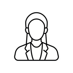 Thin line Businesswomen vetor icon