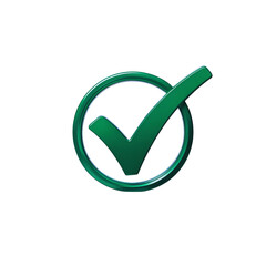 Green check mark. Isolated tick symbols, checklist signs, Flat and modern checkmark design, vector illustration - obrazy, fototapety, plakaty