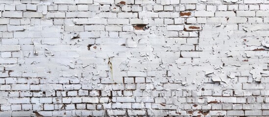 White brick wall background in an urban setting