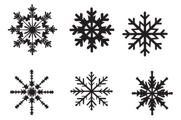 black silhouette snowflake