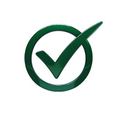 Green check mark icon. Isolated tick symbols, checklist signs, Flat and modern checkmark design, vector illustration.