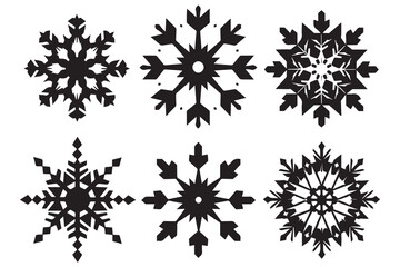 black silhouette snowflake
