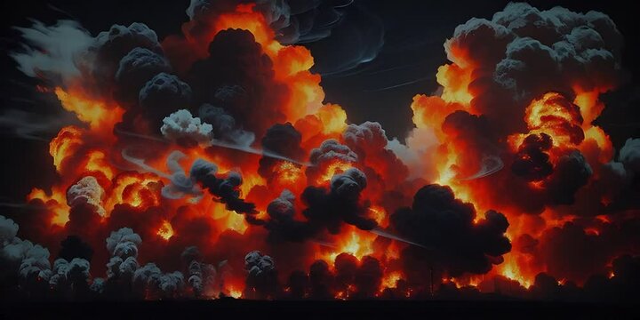 galaxy fire smoke youtube intro bang banger red and black cloud of smoke on a black background, in the style of masterpiece, cinematic