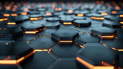 Obraz premium abstract digital hexagonal