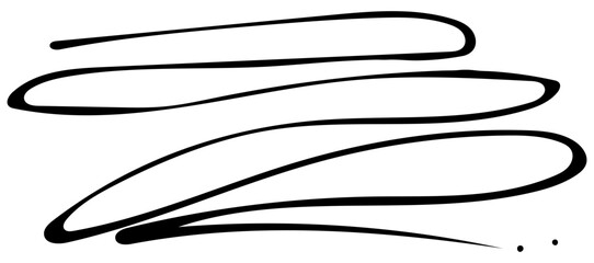 Underline, hand drawn. Paint template for text composition.  Vector illustration